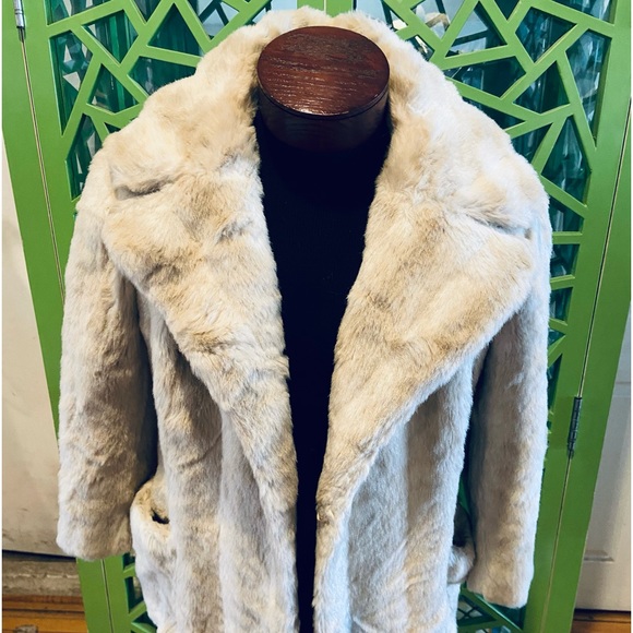 Benmor New York x Branson Vintage Faux Fur Coat w/ Lapel Collar - Picture 2 of 8